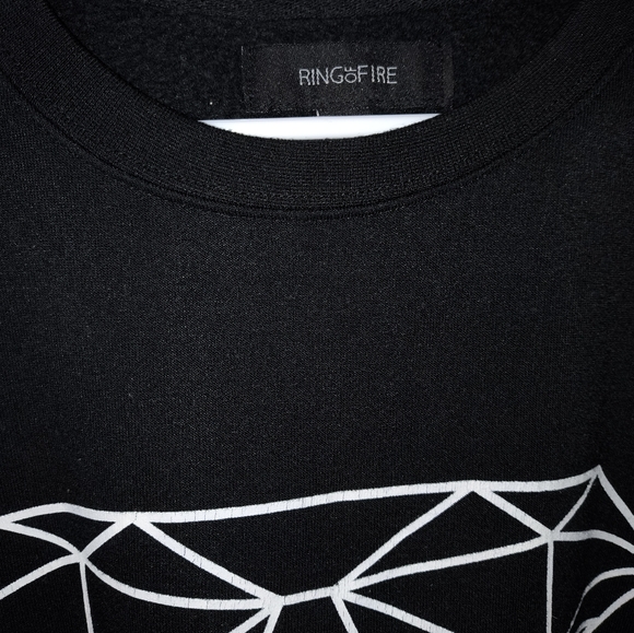 New Vintage 90s ring of fire diamond crew neck XL men's black and white og s… - Picture 7 of 10